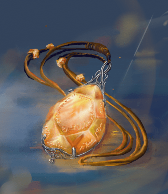 The Amber Pendant - blue - cropped